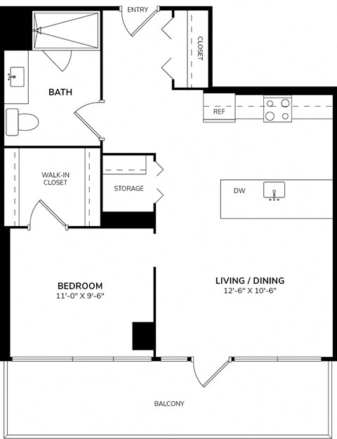 A black and white image of a floor plan for a home.